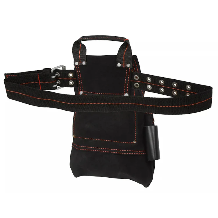 Hultafors 10 Pocket Suede Tool Pouch with Belt – Carpenter Nail and Tool Bag - Image 3