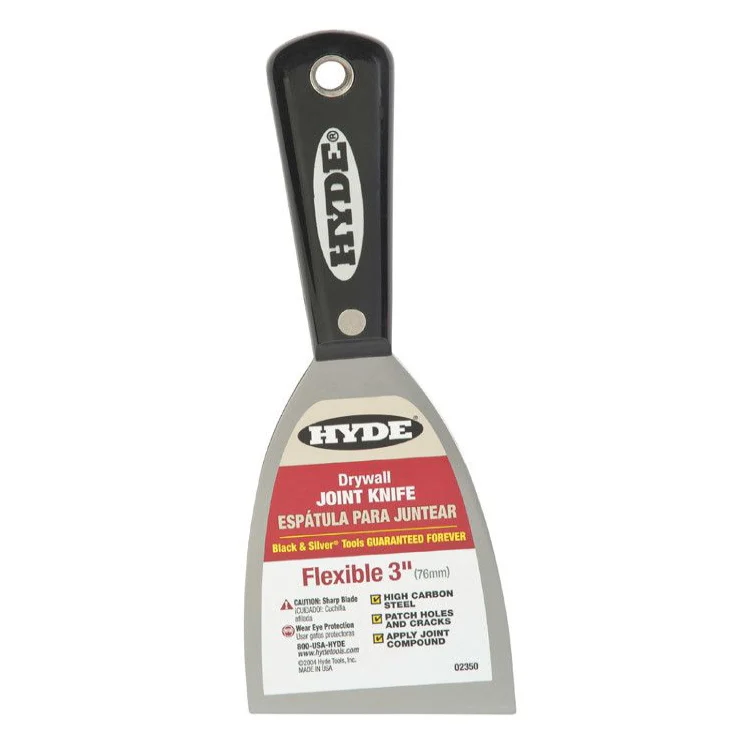 Hyde 02350 Black & Silver Flexible 3" Putty Knife