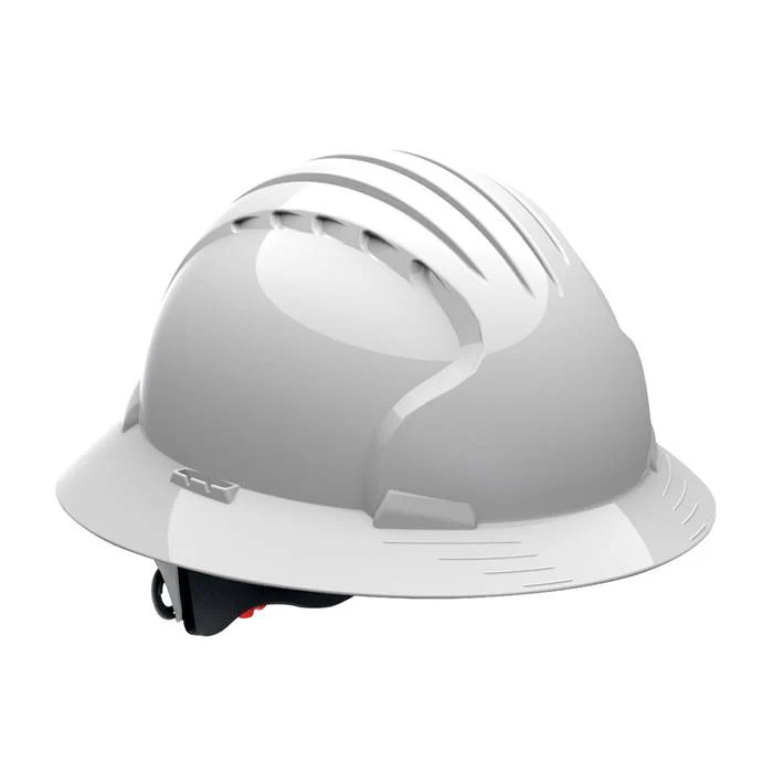 JSP Evolution Deluxe 6161 Full Brim Hard Hat - White