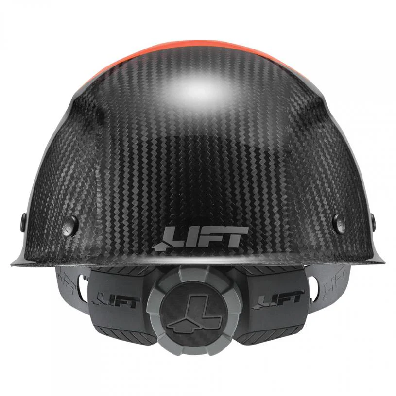 Lift Safety Dax 50/50 Carbon Fiber Cap Hard Hat Orange-Black HDC50C-19OC - Image 4