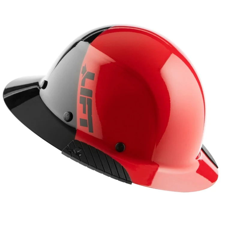 Lift Safety Dax 50/50 Full Brim Hard Hat Red-Black HDF50-20RD