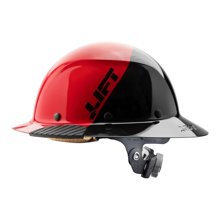 Lift Safety Dax 50/50 Full Brim Hard Hat Red-Black HDF50-20RD - Image 2
