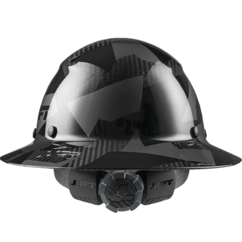 Lift Safety Dax Carbon Fiber Full Brim Hard Hat Black Camo HDC-20CK - Image 3