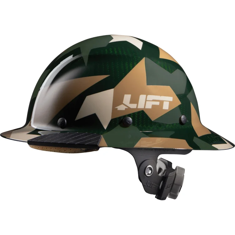 Lift Safety Dax Carbon Fiber Full Brim Hard Hat Jungle Camo HDC-20CJ - Image 2