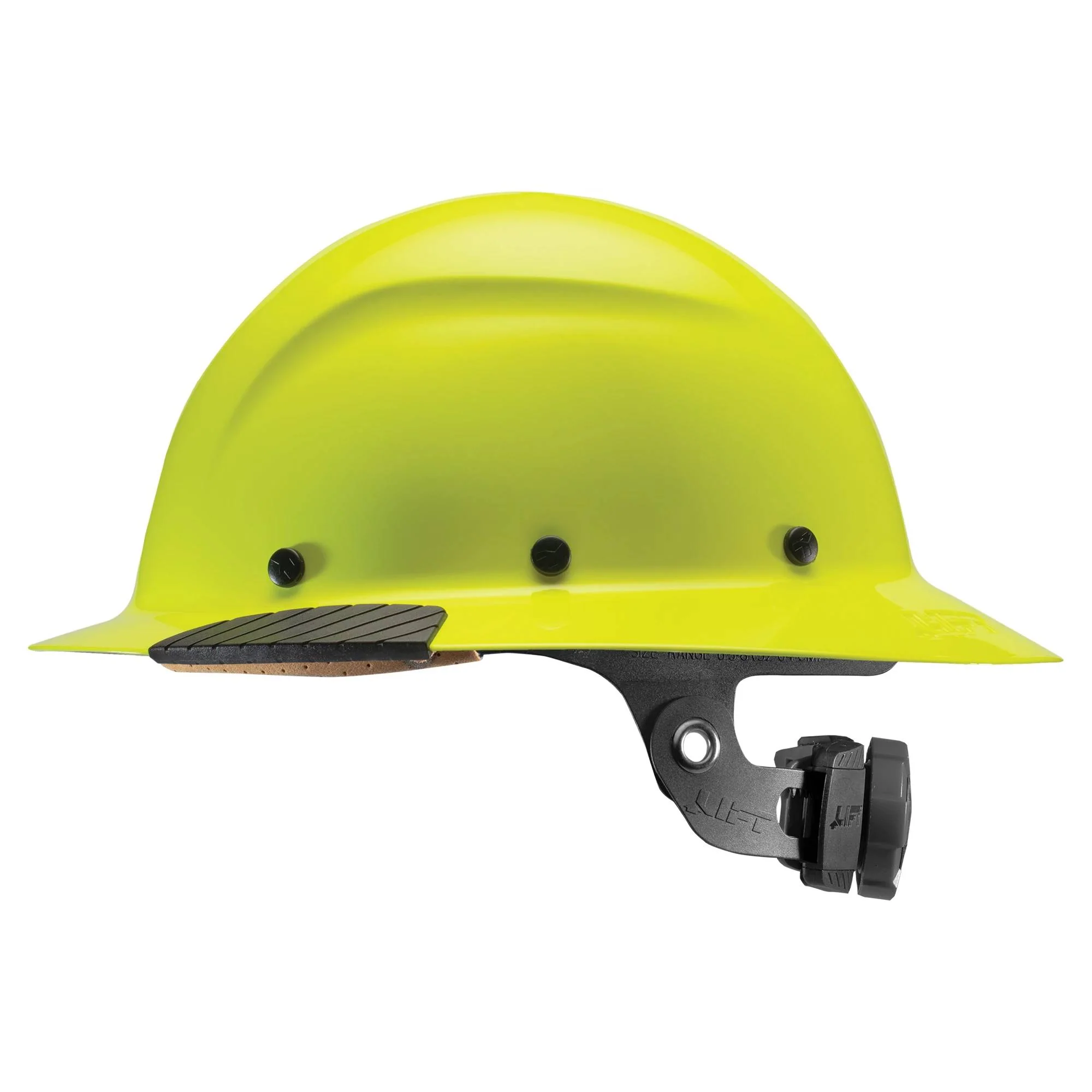 LIFT Safety DAX HiVis Yellow Full Brim Hard Hat w/ Ratchet Suspension - Image 2