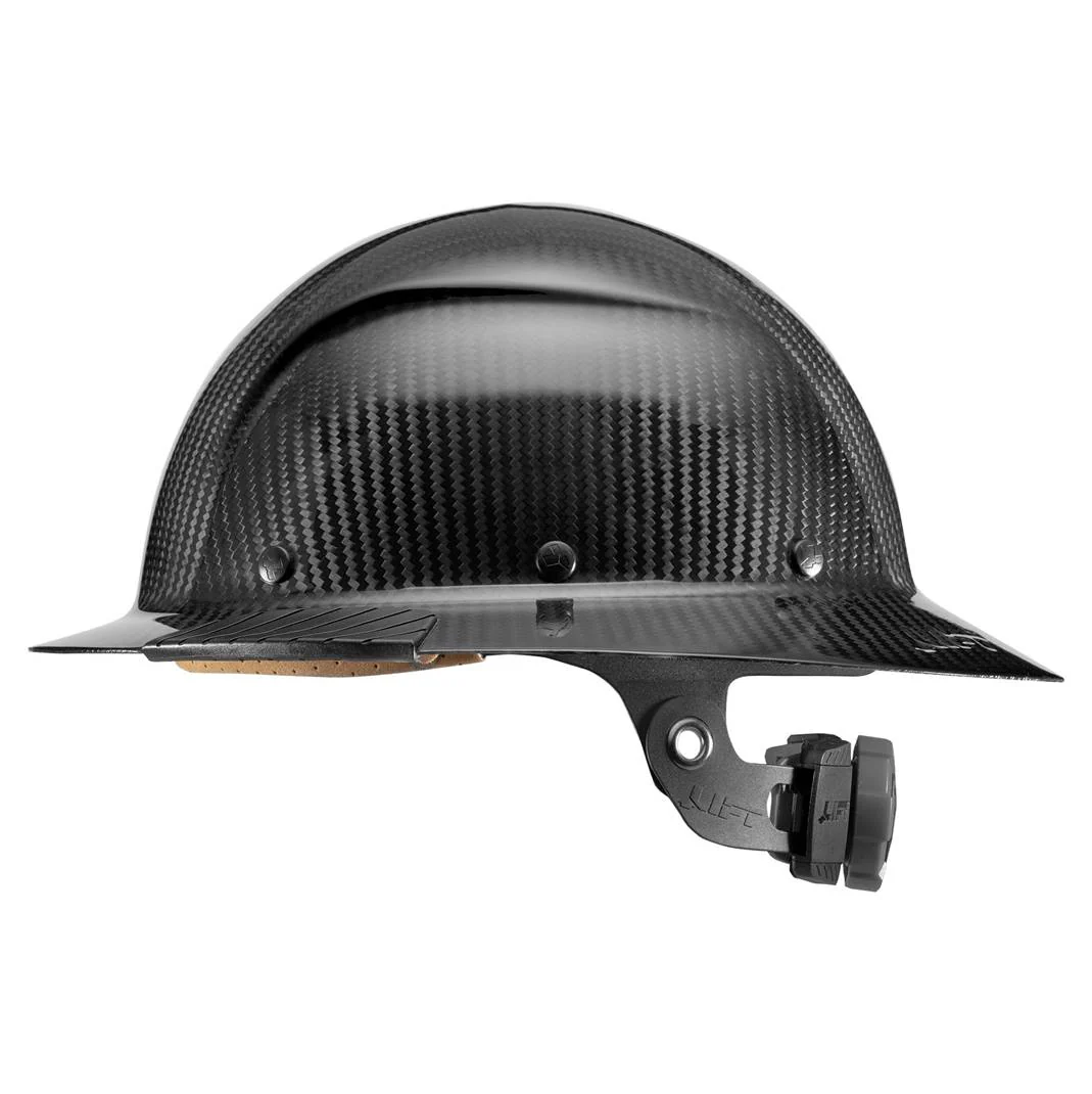 Lift Safety HDC-15KG Dax Carbon Fiber Full Brim Hard Hat- Gloss Black - Image 3