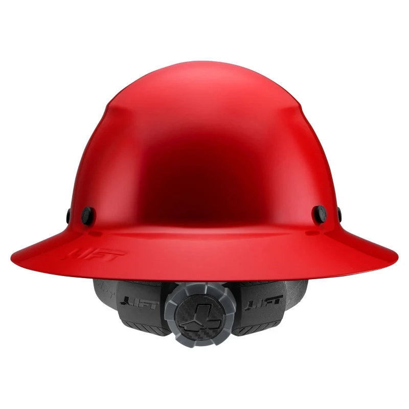 LIFT Safety HDF-20RG DAX Red Full Brim Hard Hat w/ Ratchet Suspension - Image 4