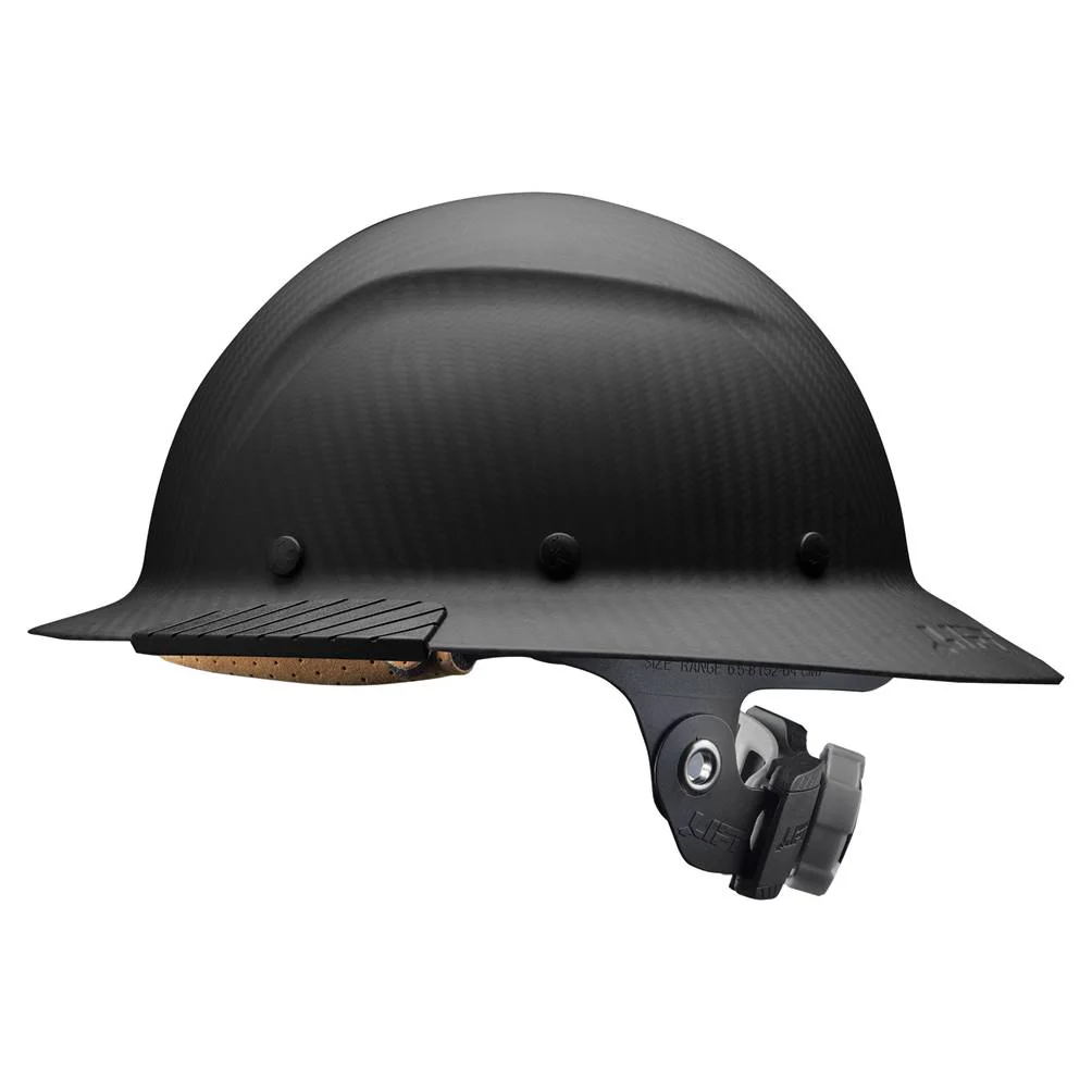 Lift Safety HDFM-17KG Dax Carbon Fiber Full Brim Hard Hat- Matte Black - Image 3