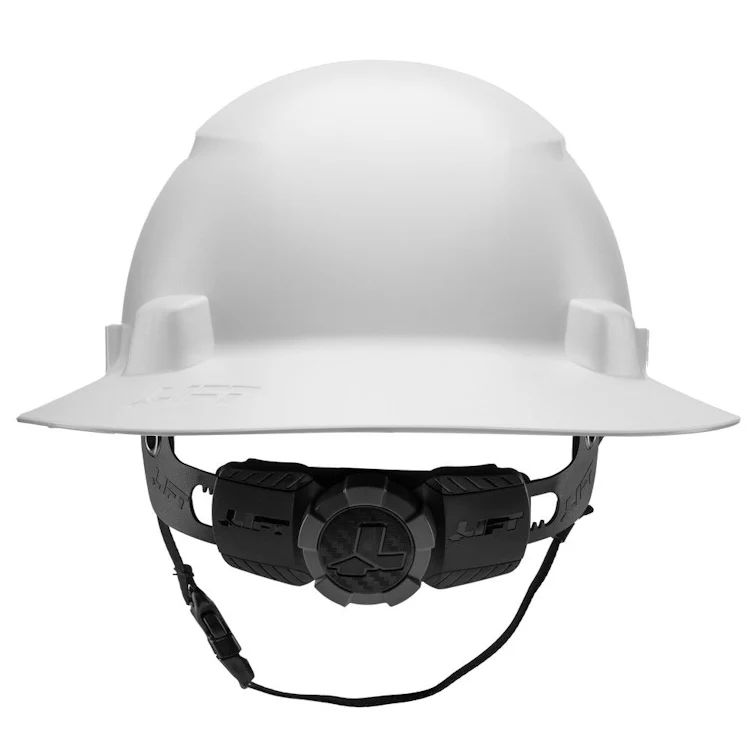 Lift Safety iDAX White Full Brim Non-Vented Hard Hat- White - Image 3