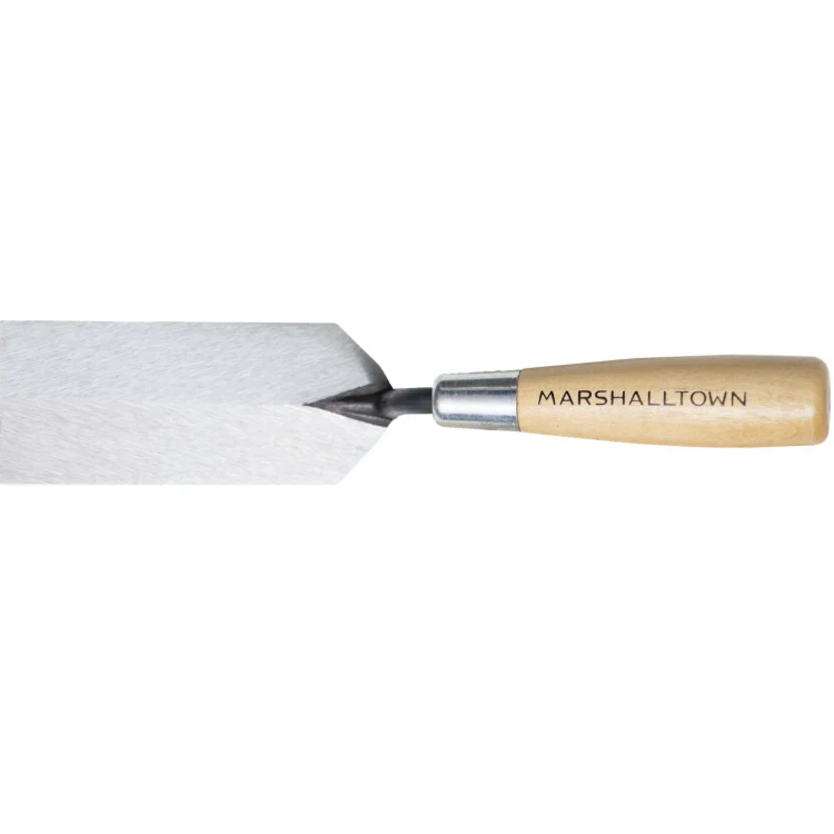 Marshalltown 11204 5" x 1 1/2" Margin Trowel with Wood Handle - Image 4