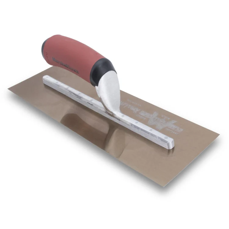 Marshalltown Golden Stainless Steel Finishing Trowel with DuraSoft Handle -14" X 5" - Image 2