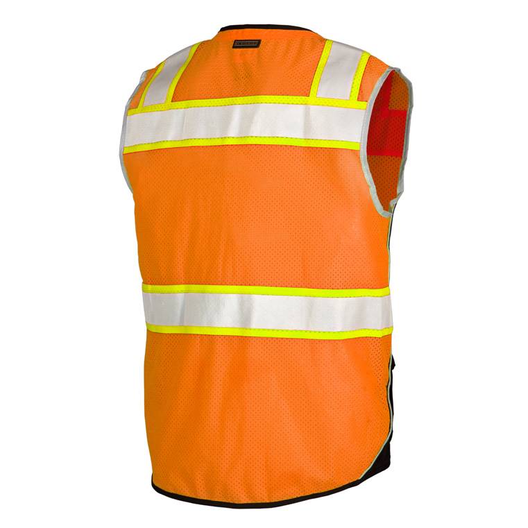 ML Kishigo 1516 Orange Ultra Cool Black Series Black Bottom Vest - Image 3