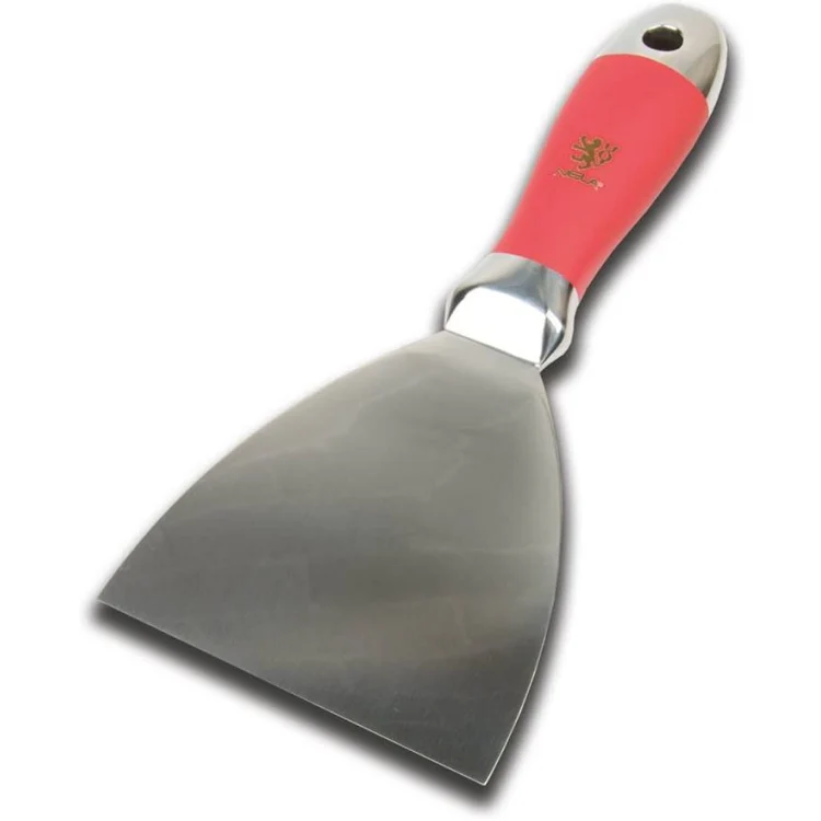 NELA One-Piece Stainless Steel Putty Knife with Soft Grip Handle - Image 2