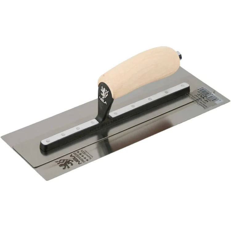 NELA Premium SuperFLEX 14" X 4.3" Wood Handle Finishing Trowel