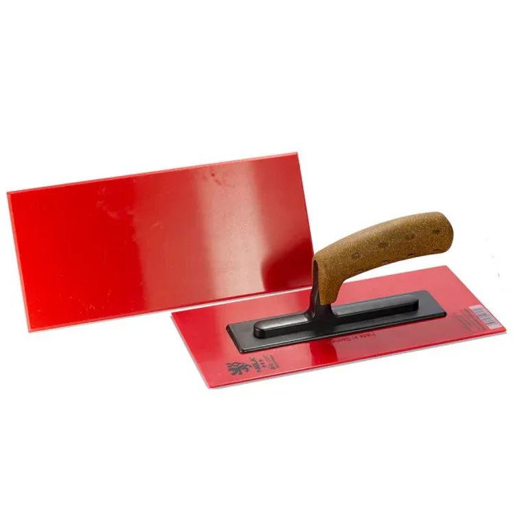 NELA Red PVC Stucco Float 11" x 5" with Wood Handle - Image 2