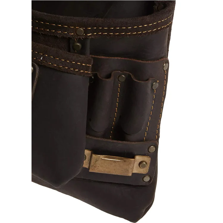 Ox Tools Pro 10-Pocket Tool/ Fastener Pouch - Oil-Tanned Leather OX-P263701 - Image 4