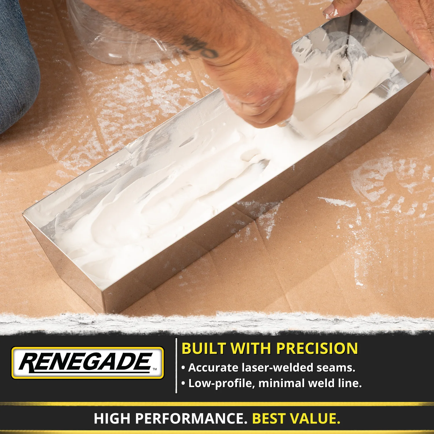 Renegade 12" Stainless Steel Mud Pan - Image 3