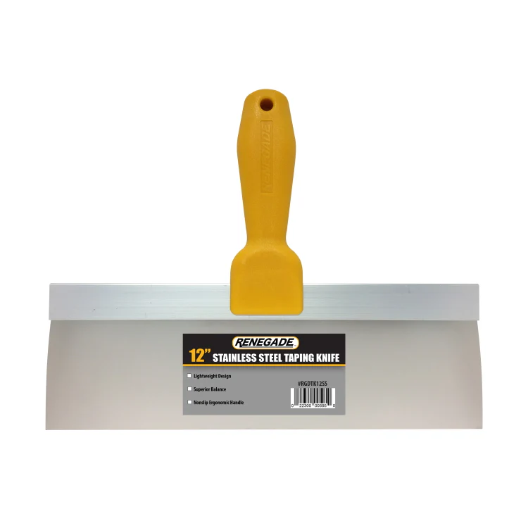 Renegade Textured Handle Stainless Steel Taping Knife (6,8,10,12,14") - Image 7