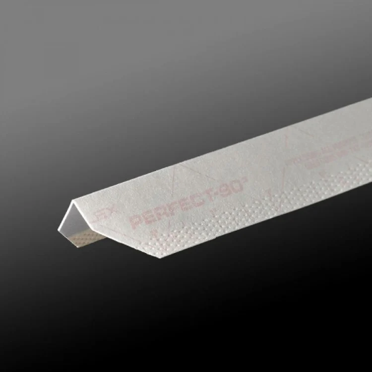 Strait-Flex Perfect 90 2-1/16" X 100' Flexible Laminate Paper Corner Trim - Image 3