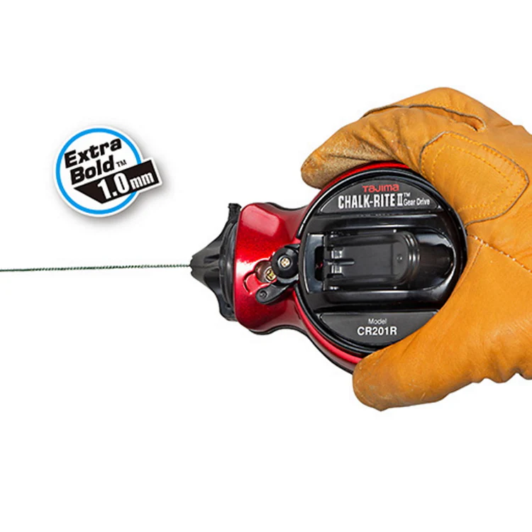 Tajima CR201R-PR 100 ft Chalk-Rite II Extra Bold Chalk Line Red - Image 6
