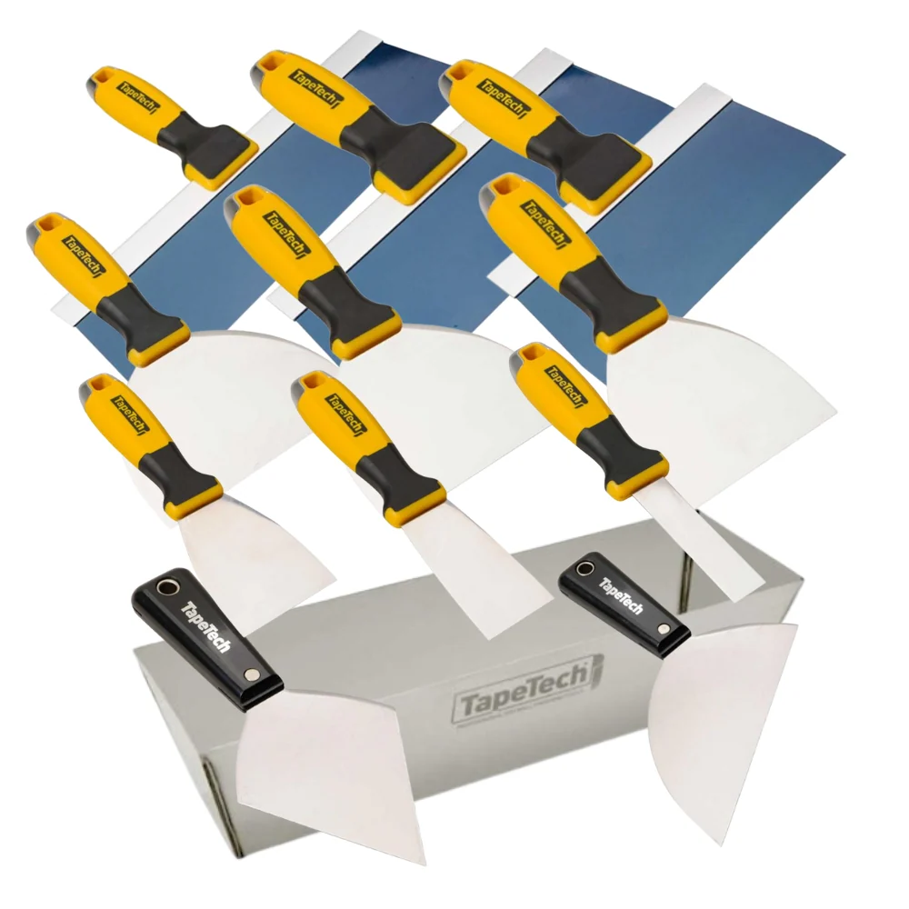 TapeTech ProMAXX Blue Steel Full Taping Knife Set with Mud Pan