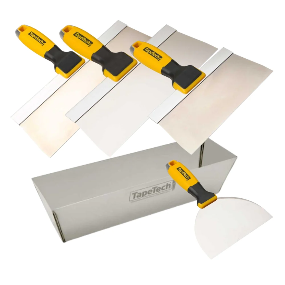 TapeTech Stainless Steel Taping Knife Kit with Mud Pan
