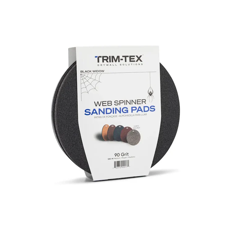 Trim-Tex Black Widow Sanding Pads – Black Widow Spinner Sander Pads (6-Pack)