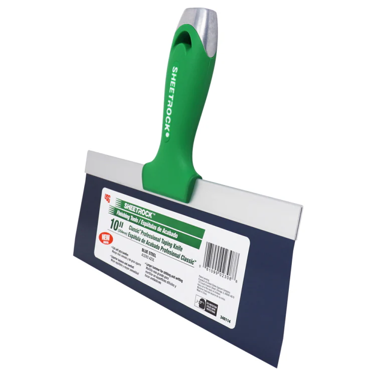 USG Sheetrock Tools 10" Classic Blue Steel Drywall Taping Knife - Image 2