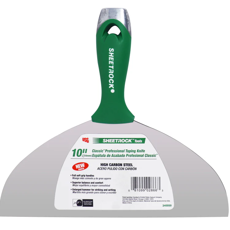 USG Sheetrock Tools 10" Classic Carbon Steel Drywall Joint Knife