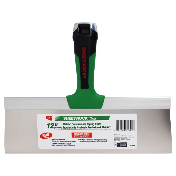 USG Sheetrock Tools 12” Matrix Stainless Steel Drywall Taping Knife