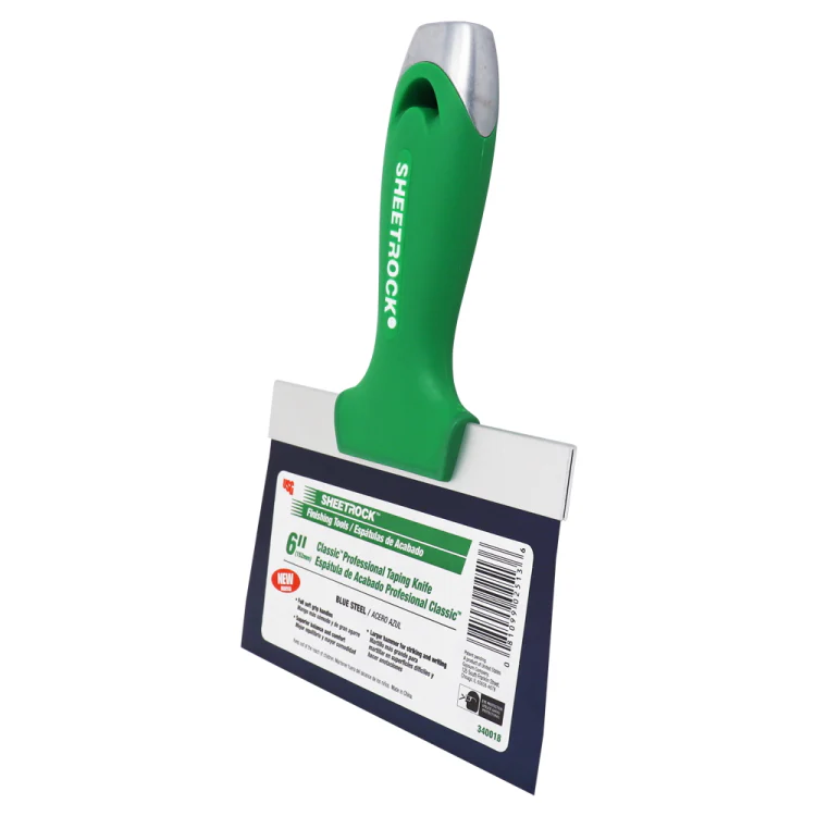 USG Sheetrock Tools 6” Classic Blue Steel Drywall Taping Knife - Image 2