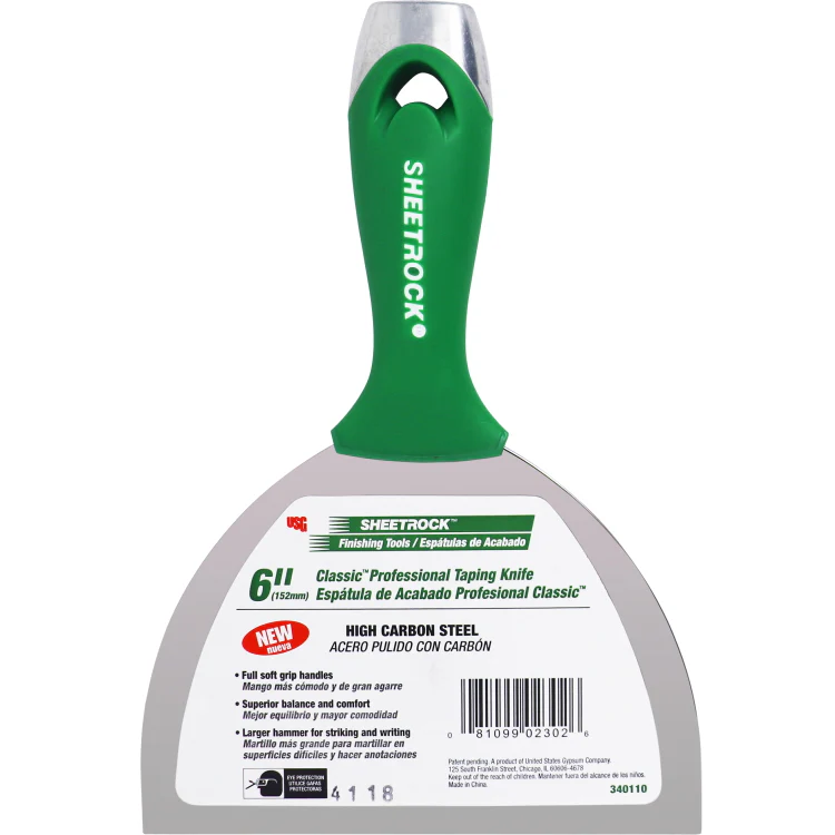 USG Sheetrock Tools 6" Classic Carbon Steel Drywall Joint Knife