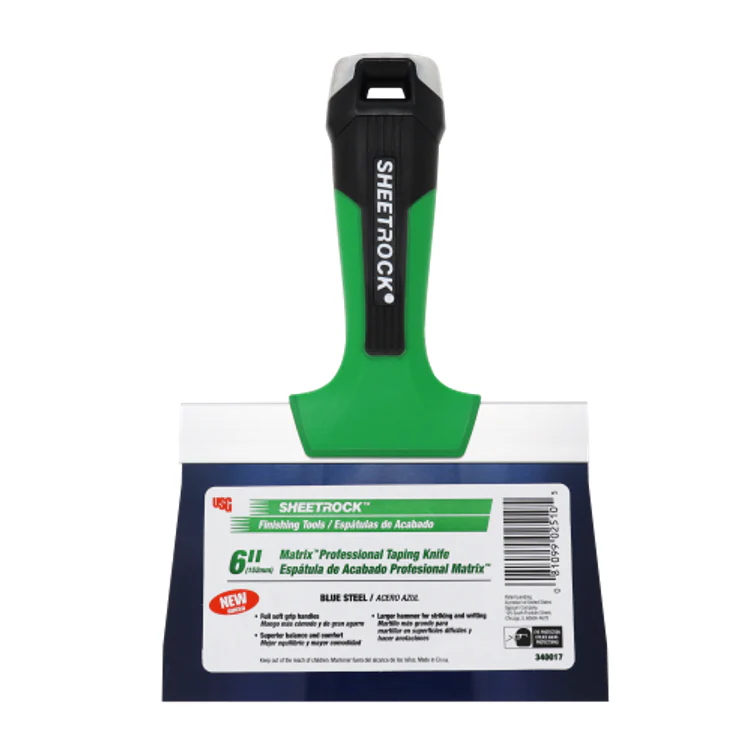 USG Sheetrock Tools 6” Matrix Blue Steel Drywall Taping Knife