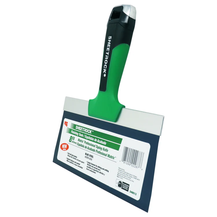 USG Sheetrock Tools 8” Matrix Blue Steel Drywall Taping Knife - Image 2