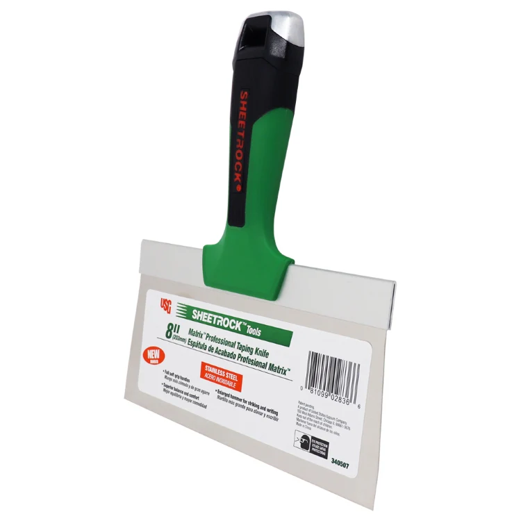 USG Sheetrock Tools 8” Matrix Stainless Steel Drywall Taping Knife - Image 2